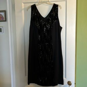 Women’s black sequined cocktail dress